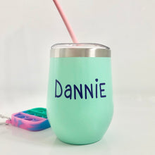 Load image into Gallery viewer, Come Sip With Me: Personalised Stainless Steel Tumbler With Silicone Straw
